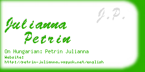 julianna petrin business card